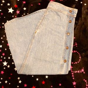 Zara High Waist Jean Skirt